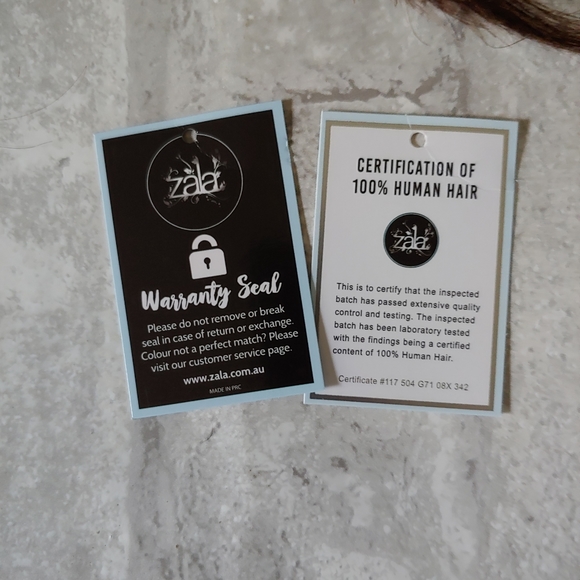 Zala Premium Clip In Hair Extensions 100% Human Hair Dark Brown 12” - Picture 9 of 13